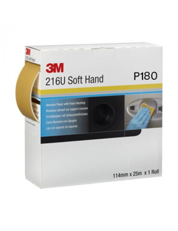 3M 50331 216U Sarı Rulo Sünger Zımpara P180 114x135mm (25m)